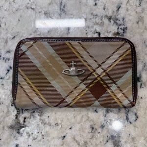 Vivienne Westwood EUC Vintage Tan & Brown Long Wallet